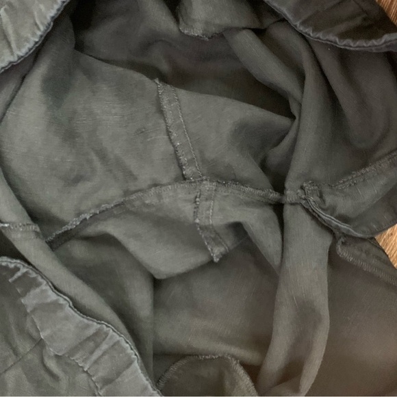 Eileen fisher Womens black Tencel linen blend Bermuda shorts pockets 16 - Picture 4 of 10